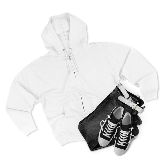Bold Zip Hoodie — 'BareWitness' Gothic Text Back Design