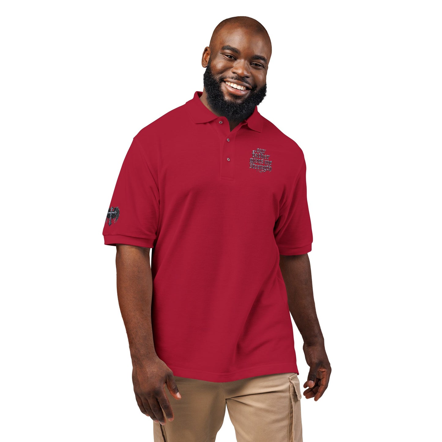 Embroidered Crest Polo Shirt — Subtle Chest & Sleeve Logo