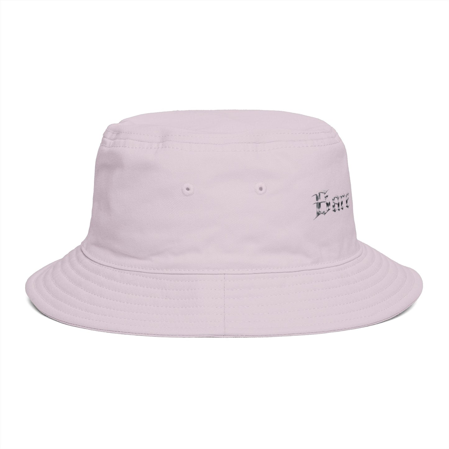 Bucket Hat — 'Bare Witness' Embroidered Brown Streetwear Bucket Hat
