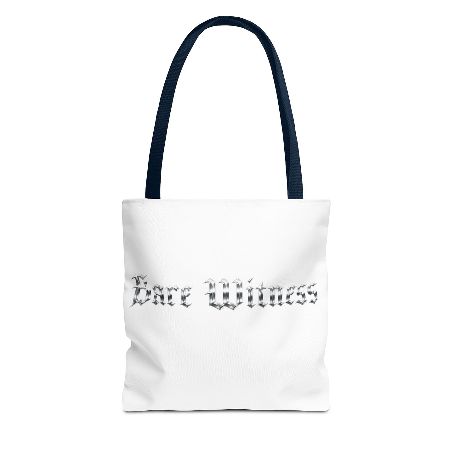 Tote Bag — 'Bare Witness' Gothic Script Everyday Tote