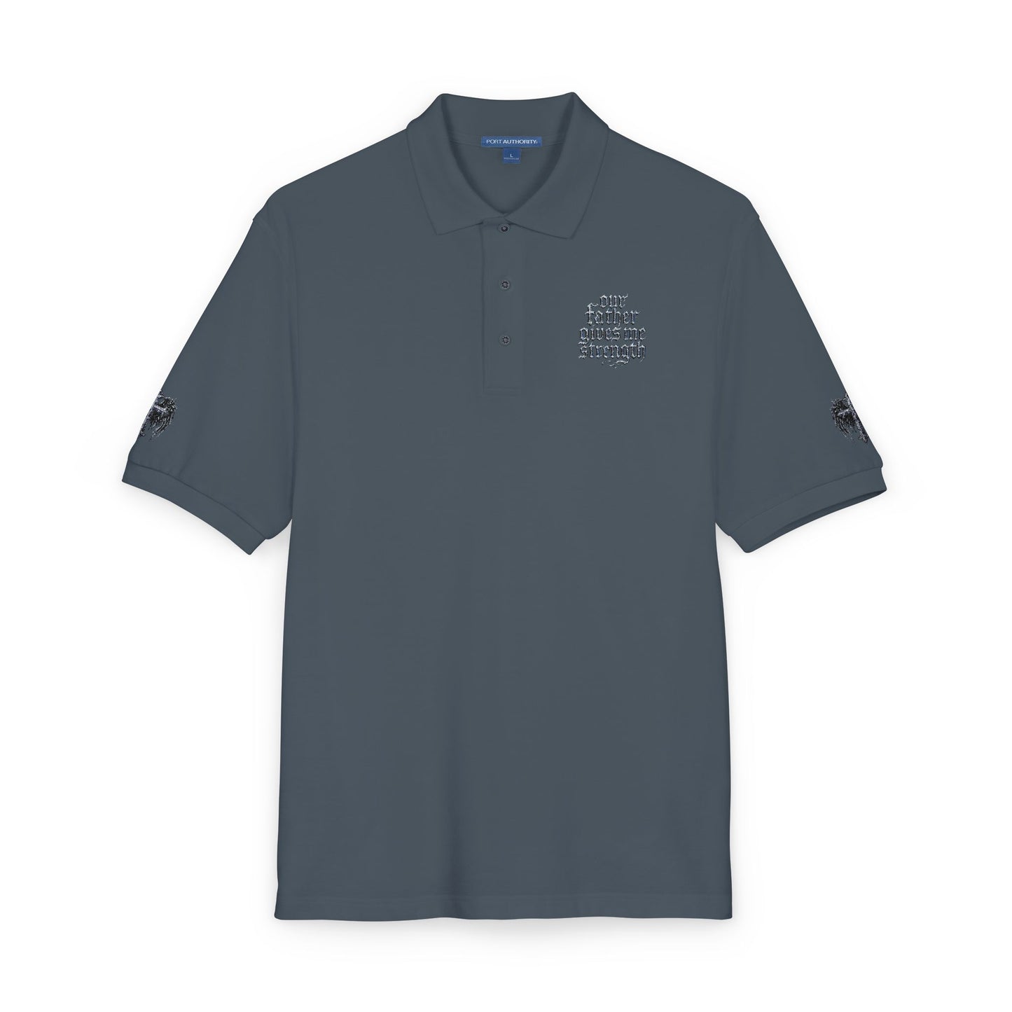 Embroidered  Crest Polo Shirt — Subtle Chest & Sleeve Logo