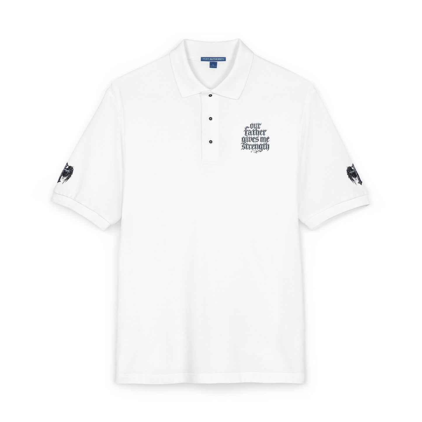 Embroidered  Crest Polo Shirt — Subtle Chest & Sleeve Logo