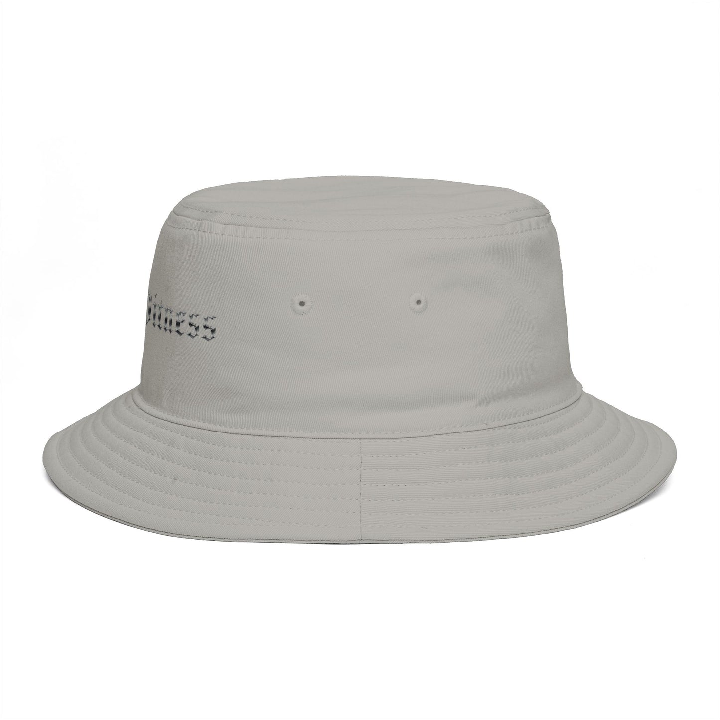 Bucket Hat — 'Bare Witness' Embroidered Brown Streetwear Bucket Hat