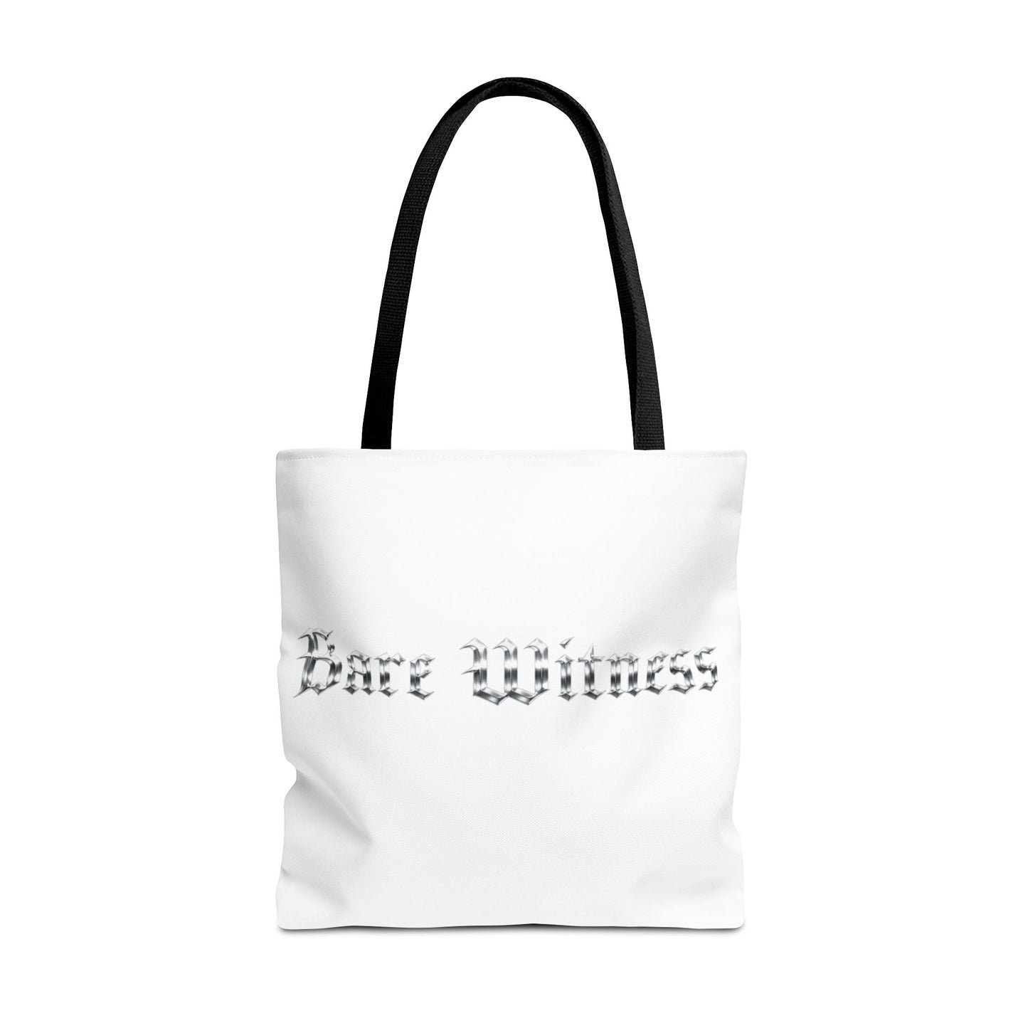 Tote Bag — 'Bare Witness' Gothic Script Everyday Tote
