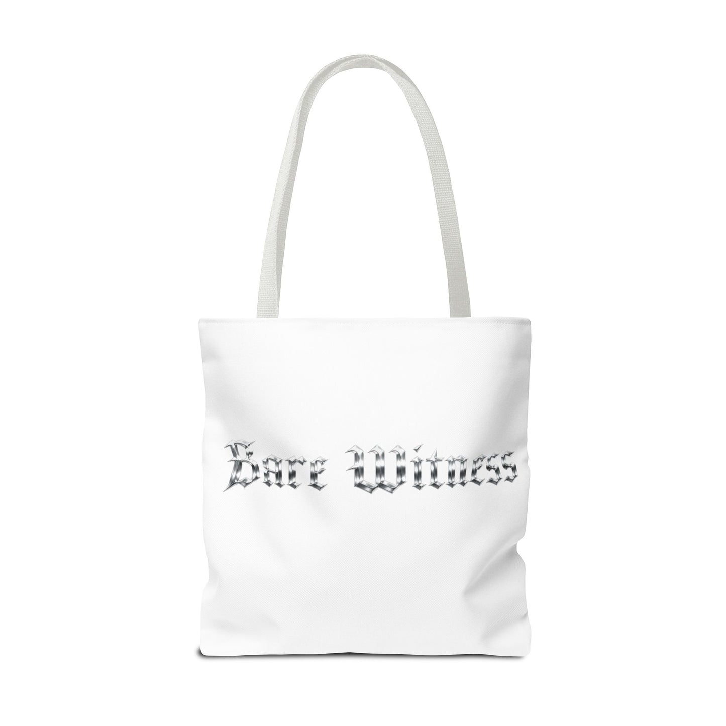 Tote Bag — 'Bare Witness' Gothic Script Everyday Tote