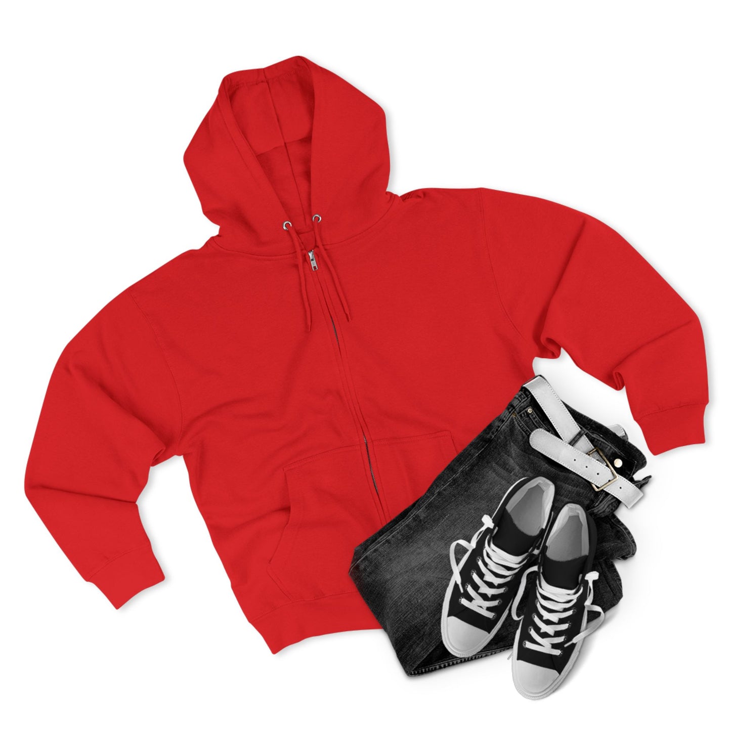 Bold Zip Hoodie — 'BareWitness' Gothic Text Back Design
