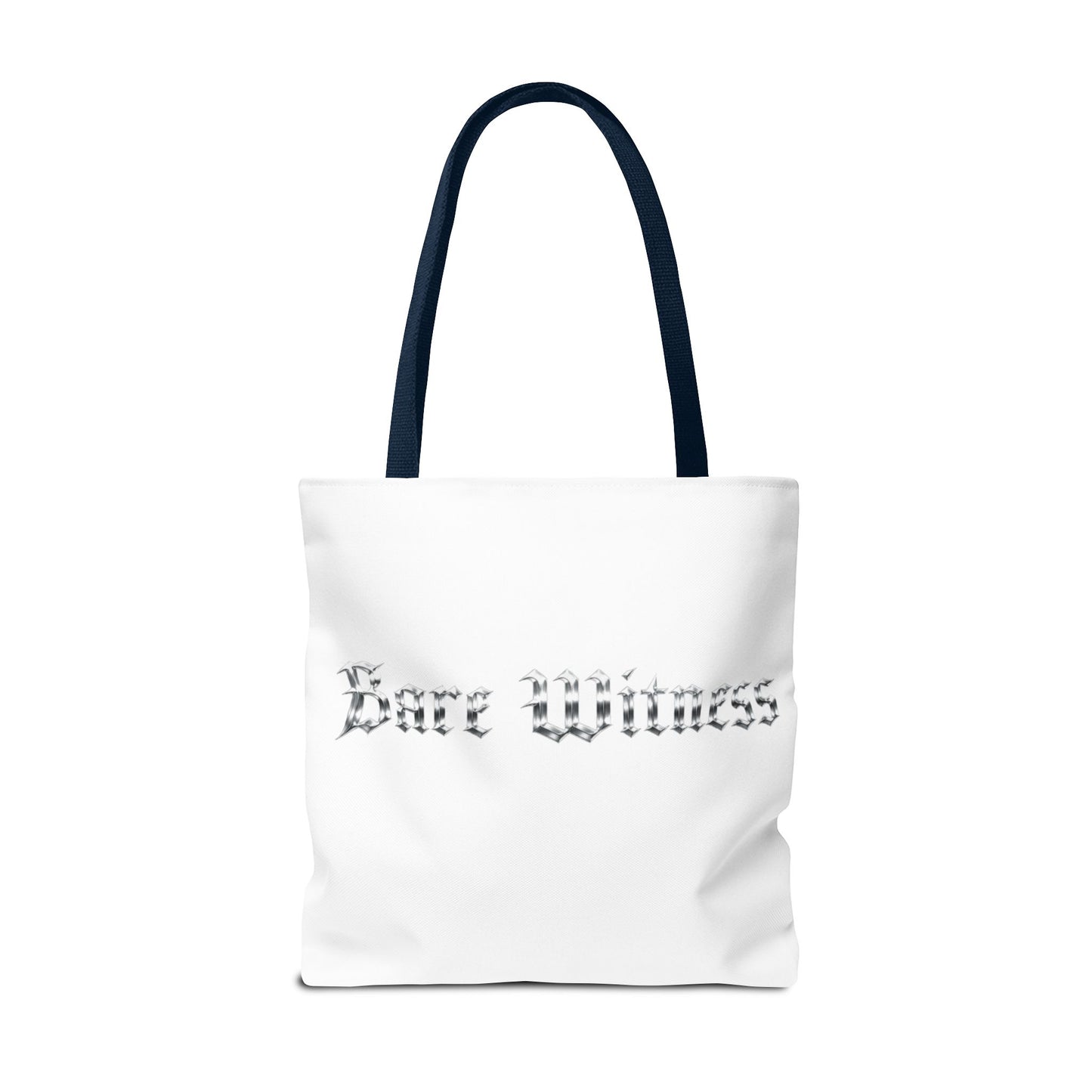 Tote Bag — 'Bare Witness' Gothic Script Everyday Tote