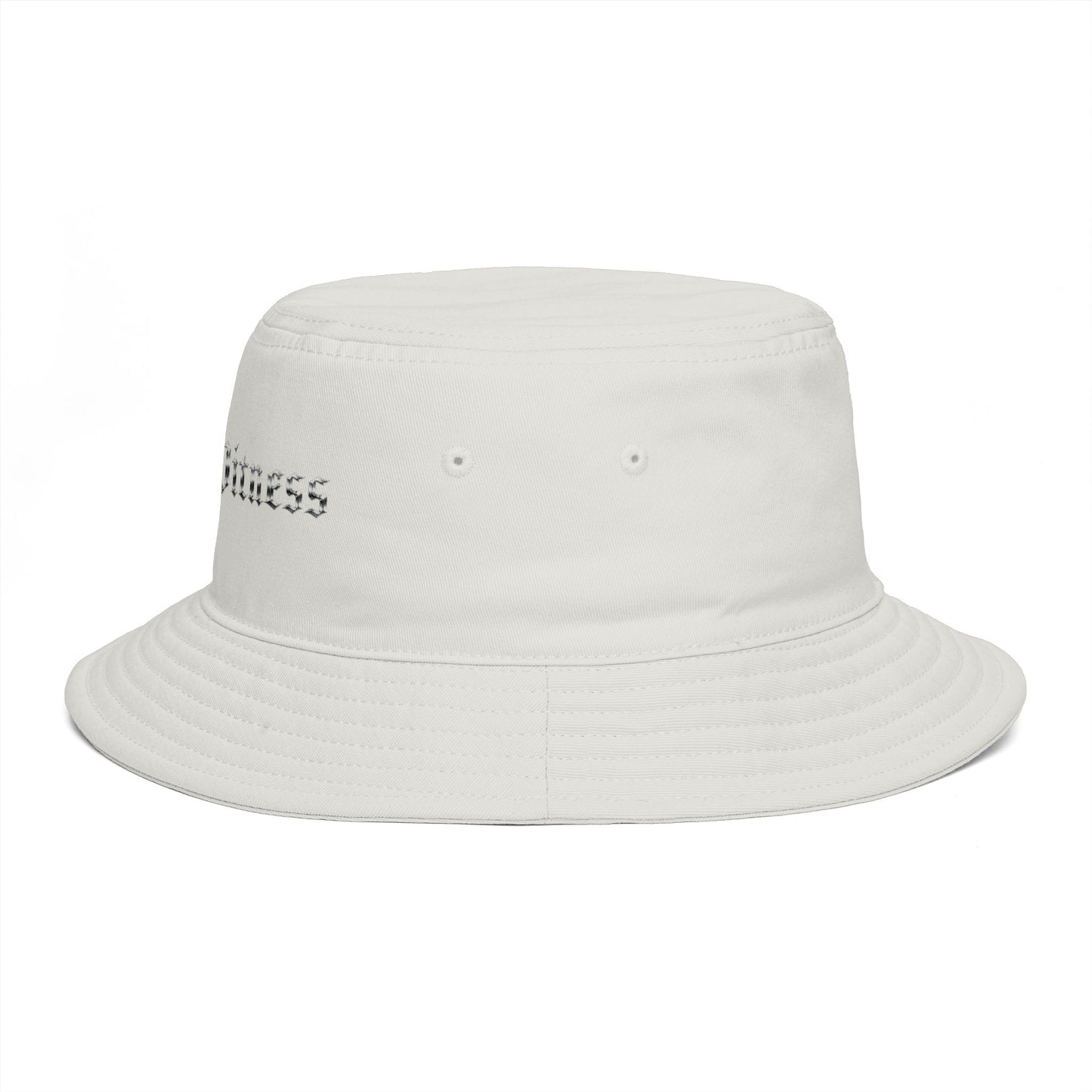 Bucket Hat — 'Bare Witness' Embroidered Brown Streetwear Bucket Hat