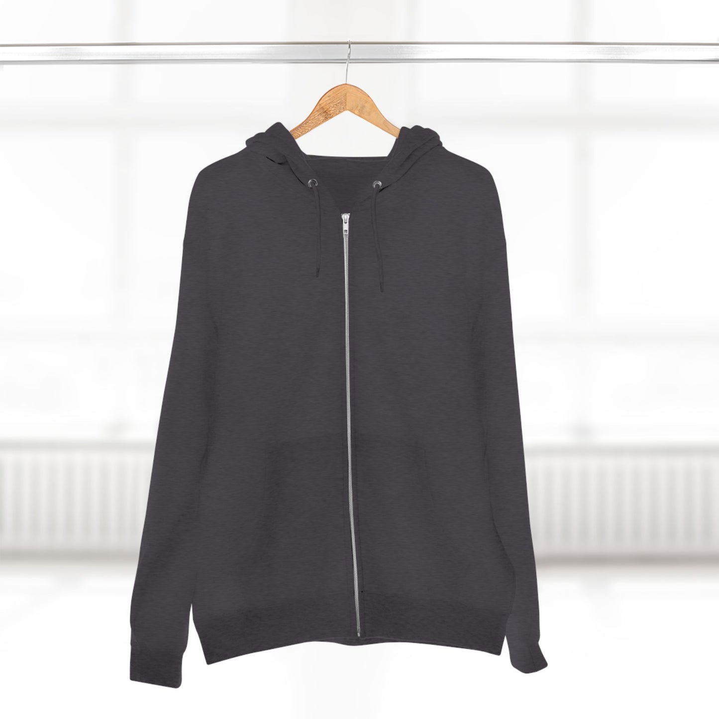 Bold Zip Hoodie — 'BareWitness' Gothic Text Back Design