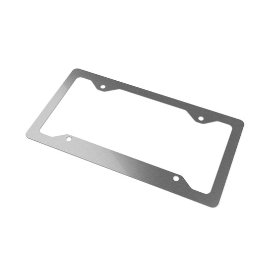 Metal License Plate Frame — 'Bare Witness' Stainless Steel Decorative Plate Frame
