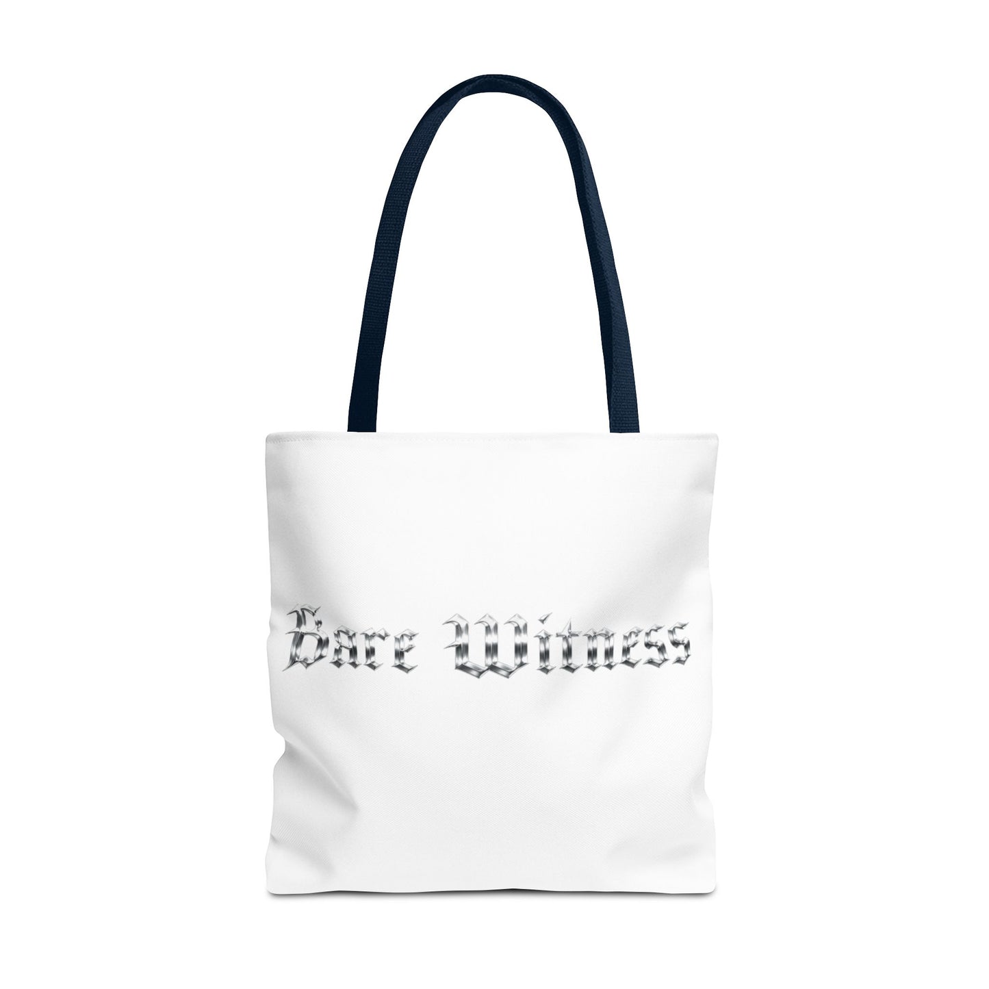 Tote Bag — 'Bare Witness' Gothic Script Everyday Tote