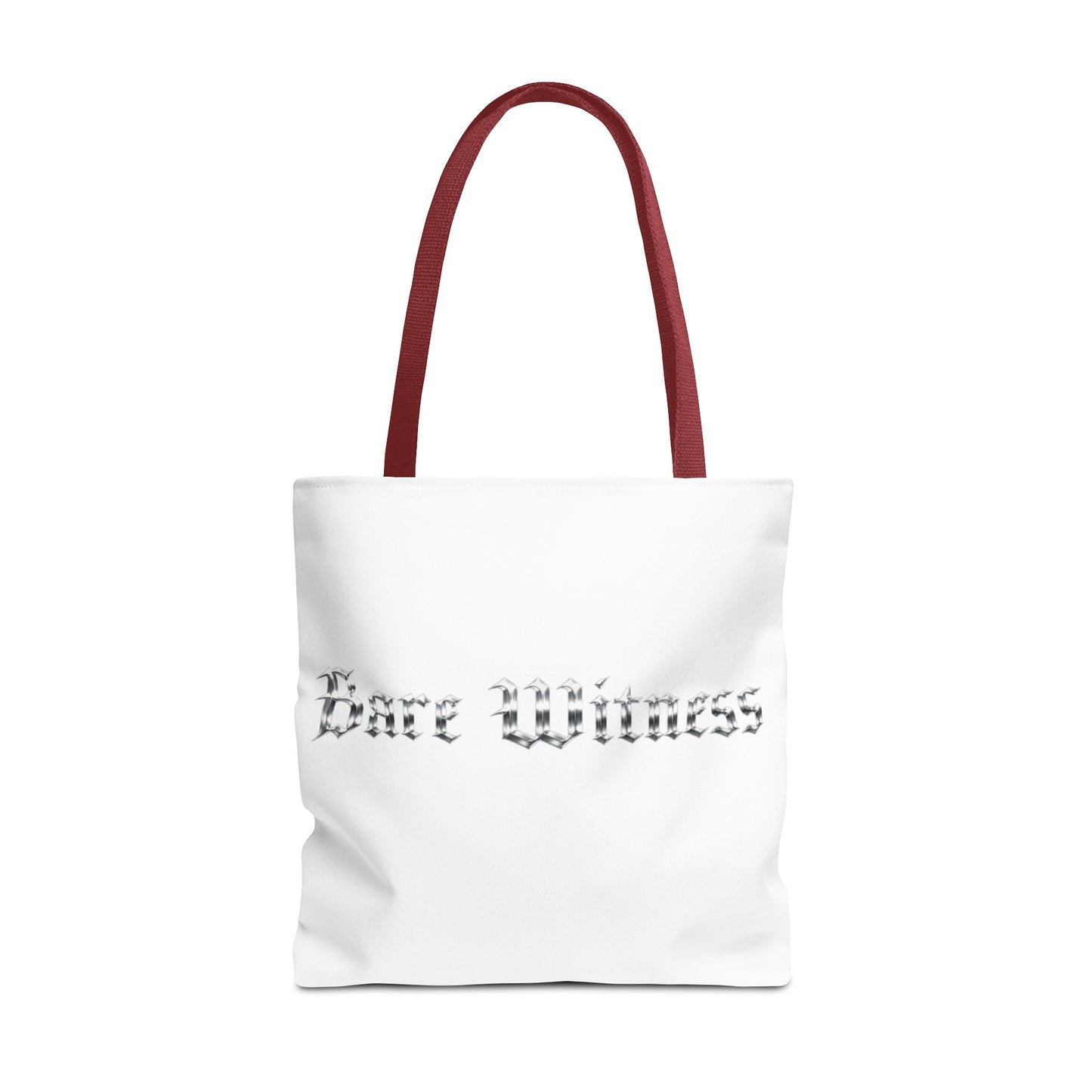 Tote Bag — 'Bare Witness' Gothic Script Everyday Tote