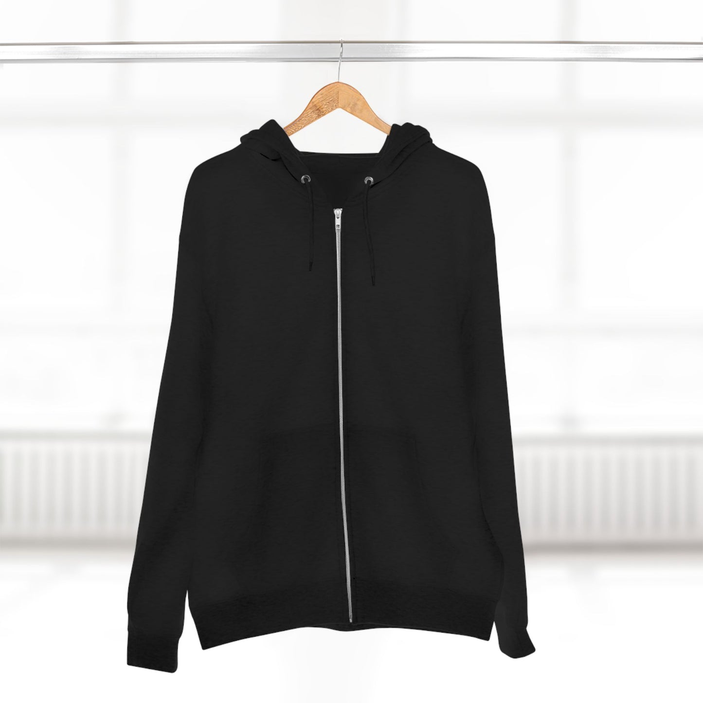Bold Zip Hoodie — 'BareWitness' Gothic Text Back Design