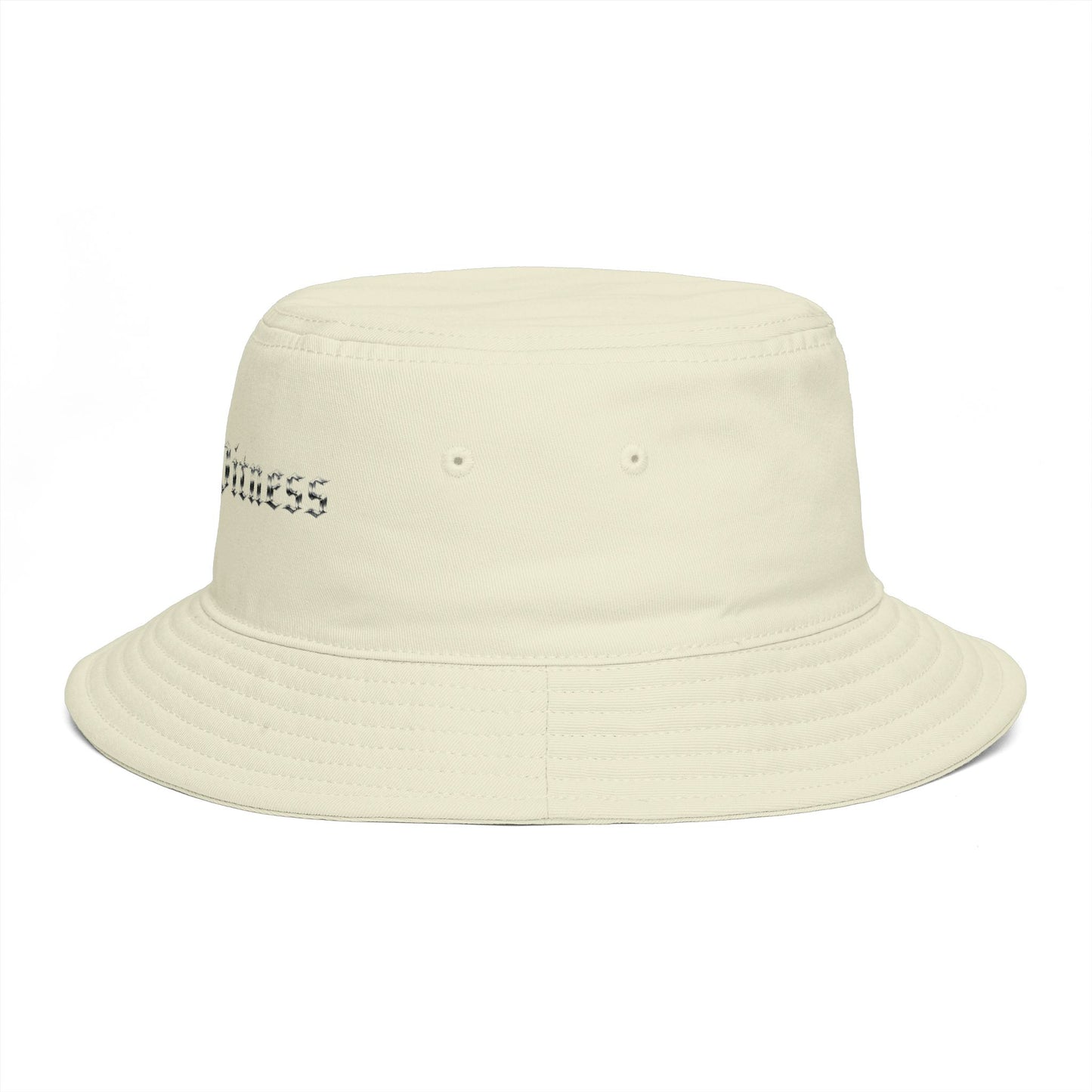 Bucket Hat — 'Bare Witness' Embroidered Brown Streetwear Bucket Hat