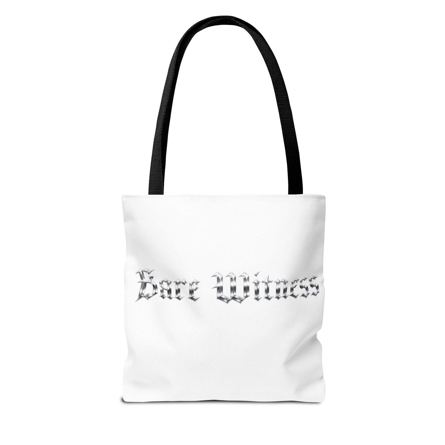 Tote Bag — 'Bare Witness' Gothic Script Everyday Tote