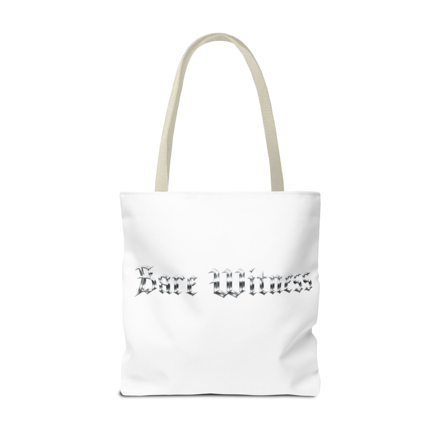 Tote Bag — 'Bare Witness' Gothic Script Everyday Tote