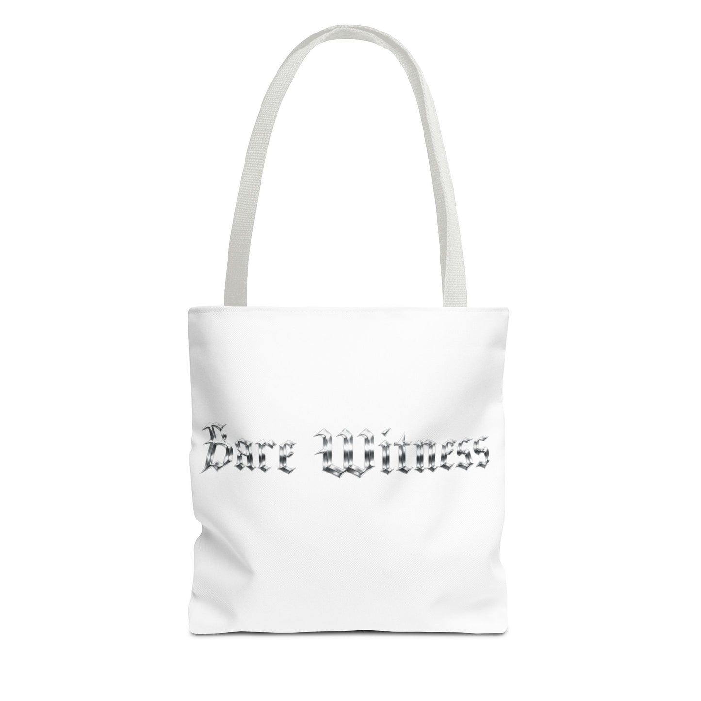 Tote Bag — 'Bare Witness' Gothic Script Everyday Tote