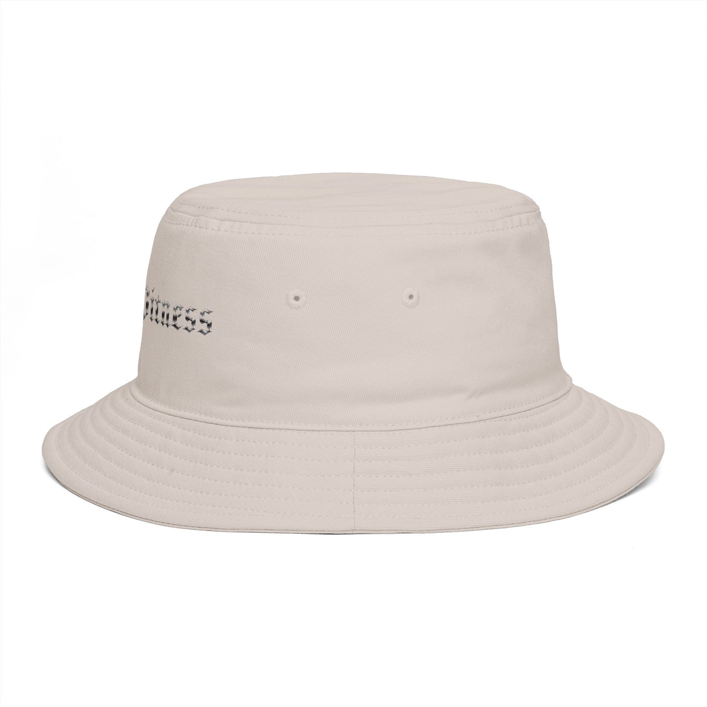 Bucket Hat — 'Bare Witness' Embroidered Brown Streetwear Bucket Hat