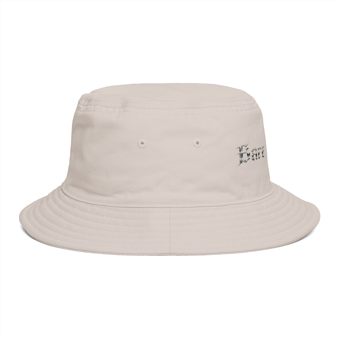 Bucket Hat — 'Bare Witness' Embroidered Brown Streetwear Bucket Hat