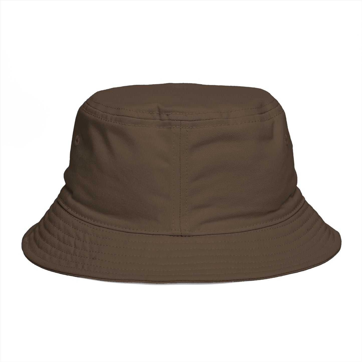 Bucket Hat — 'Bare Witness' Embroidered Brown Streetwear Bucket Hat