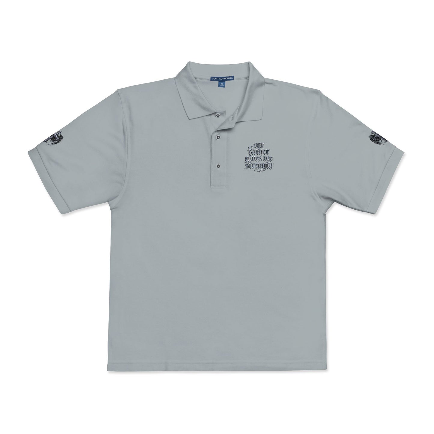Embroidered  Crest Polo Shirt — Subtle Chest & Sleeve Logo