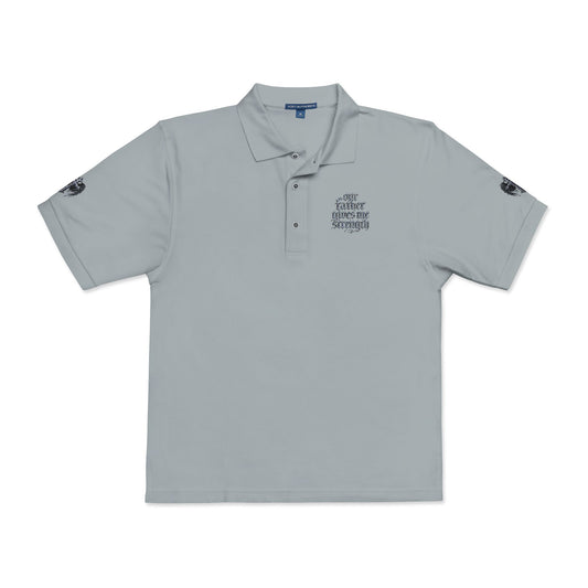 Embroidered  Crest Polo Shirt — Subtle Chest & Sleeve Logo