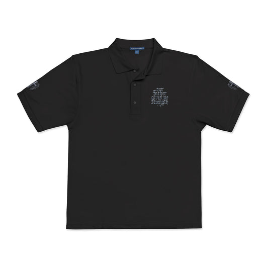 Embroidered  Crest Polo Shirt — Subtle Chest & Sleeve Logo