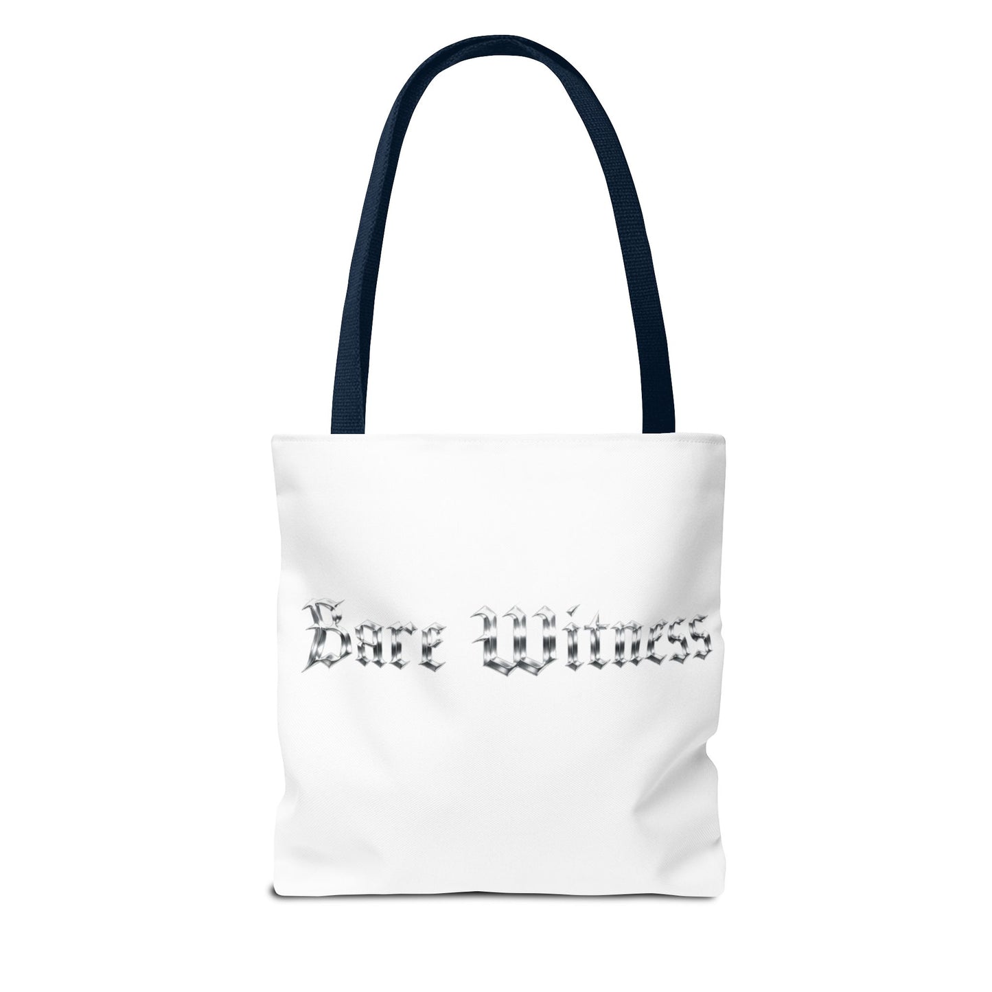 Tote Bag — 'Bare Witness' Gothic Script Everyday Tote