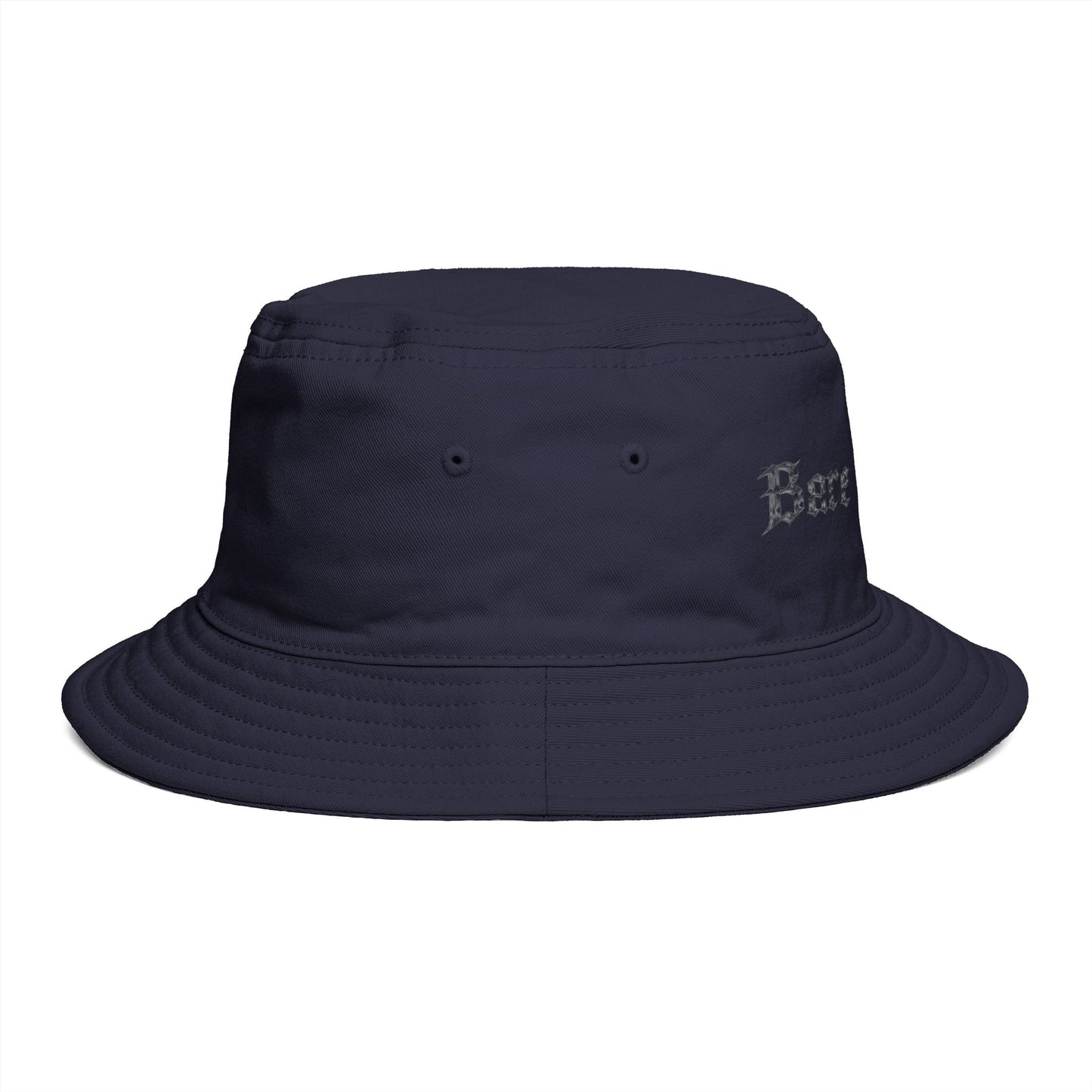 Bucket Hat — 'Bare Witness' Embroidered Brown Streetwear Bucket Hat