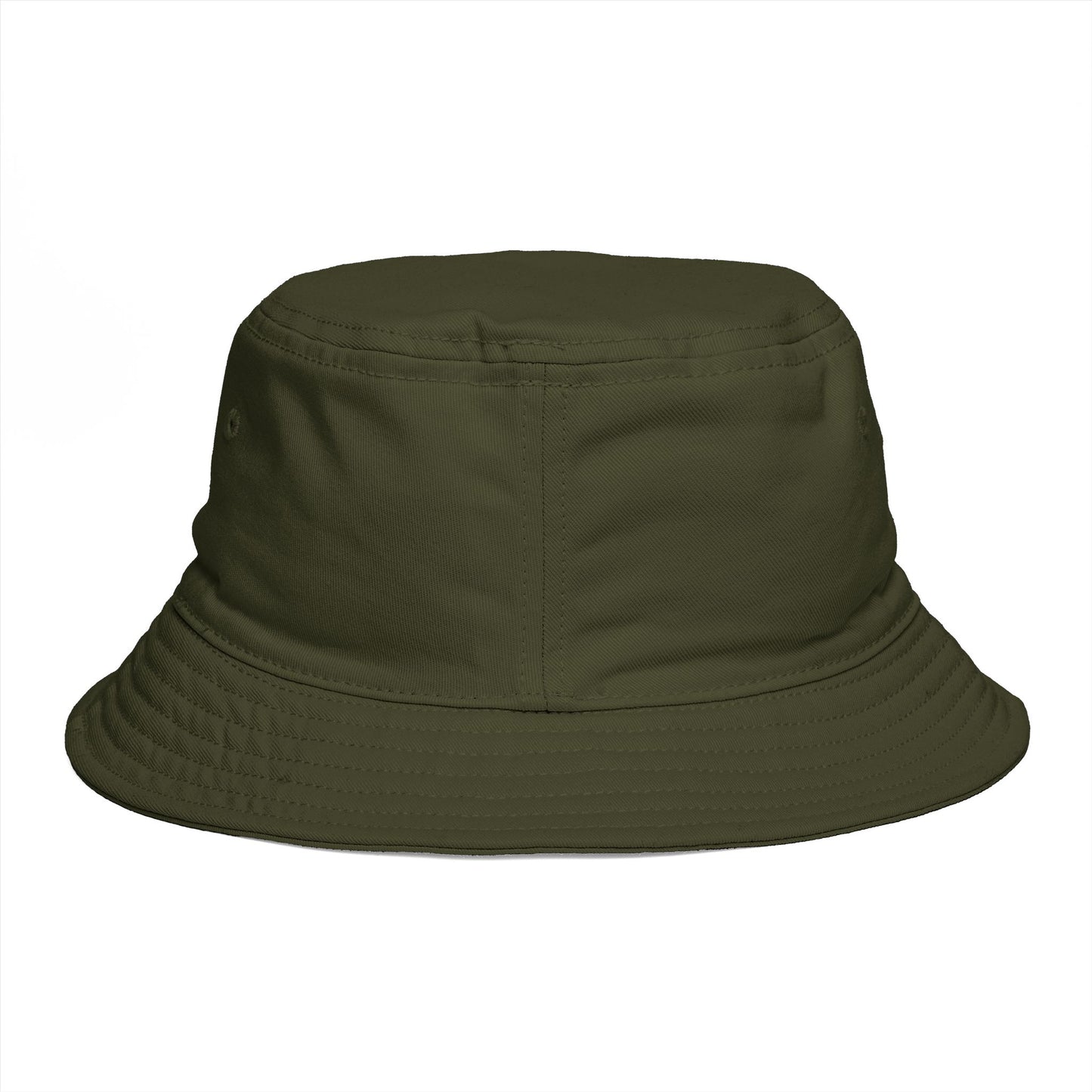 Bucket Hat — 'Bare Witness' Embroidered Brown Streetwear Bucket Hat