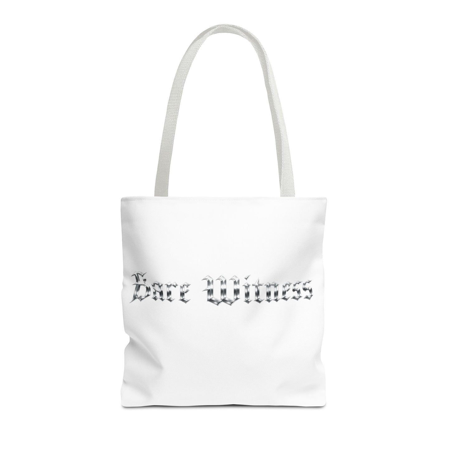 Tote Bag — 'Bare Witness' Gothic Script Everyday Tote