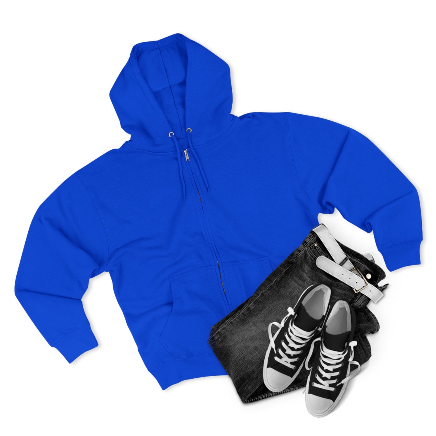 Bold Zip Hoodie — 'BareWitness' Gothic Text Back Design