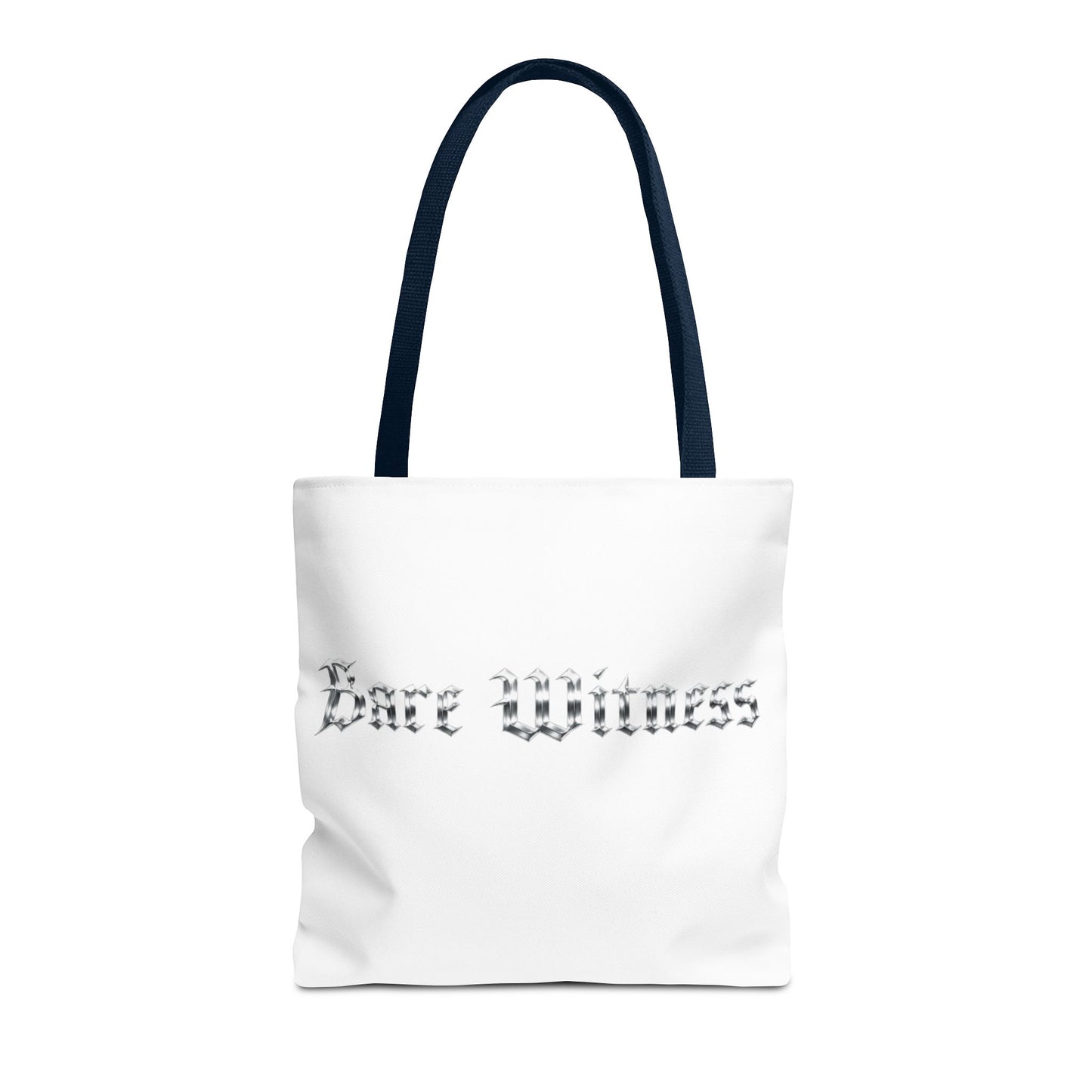 Tote Bag — 'Bare Witness' Gothic Script Everyday Tote