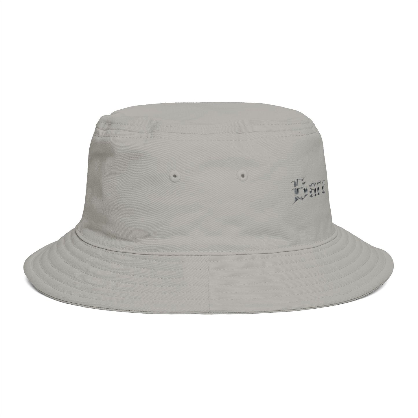 Bucket Hat — 'Bare Witness' Embroidered Brown Streetwear Bucket Hat