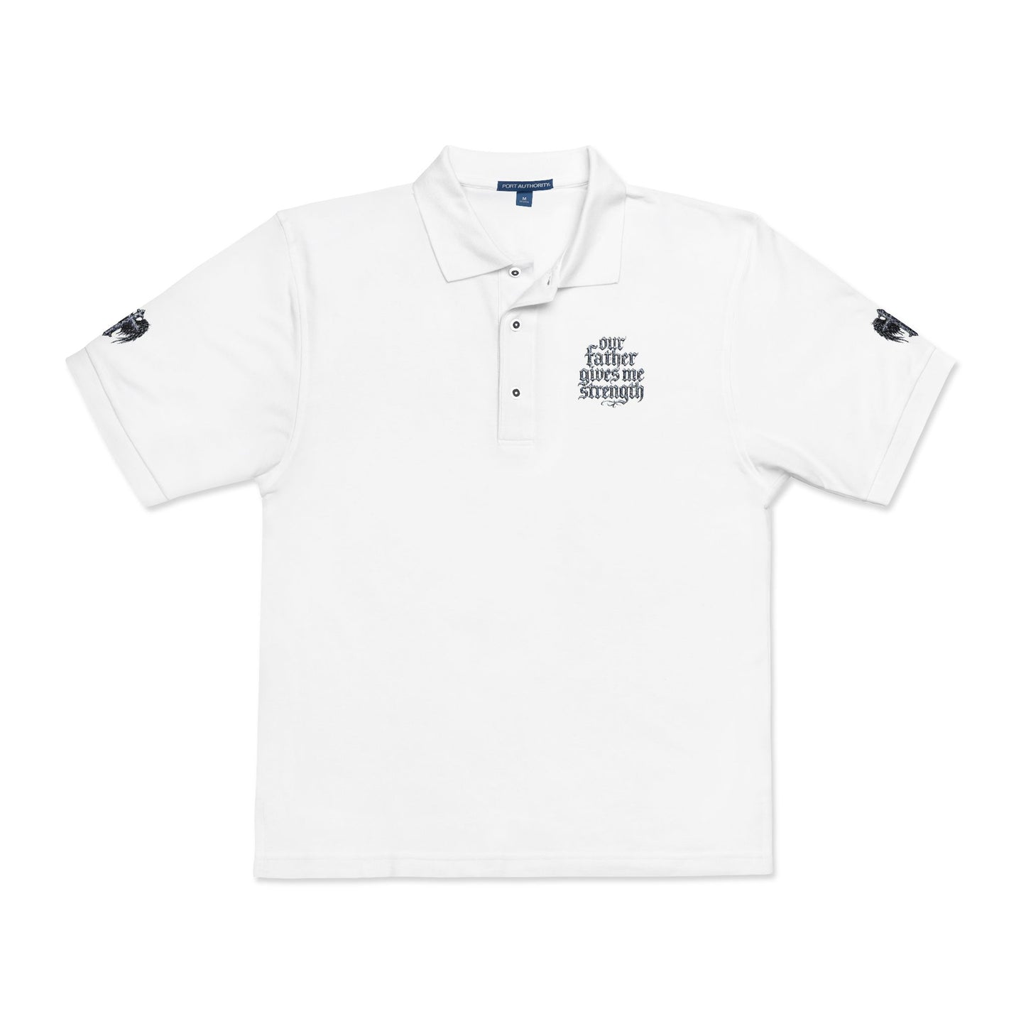 Embroidered  Crest Polo Shirt — Subtle Chest & Sleeve Logo
