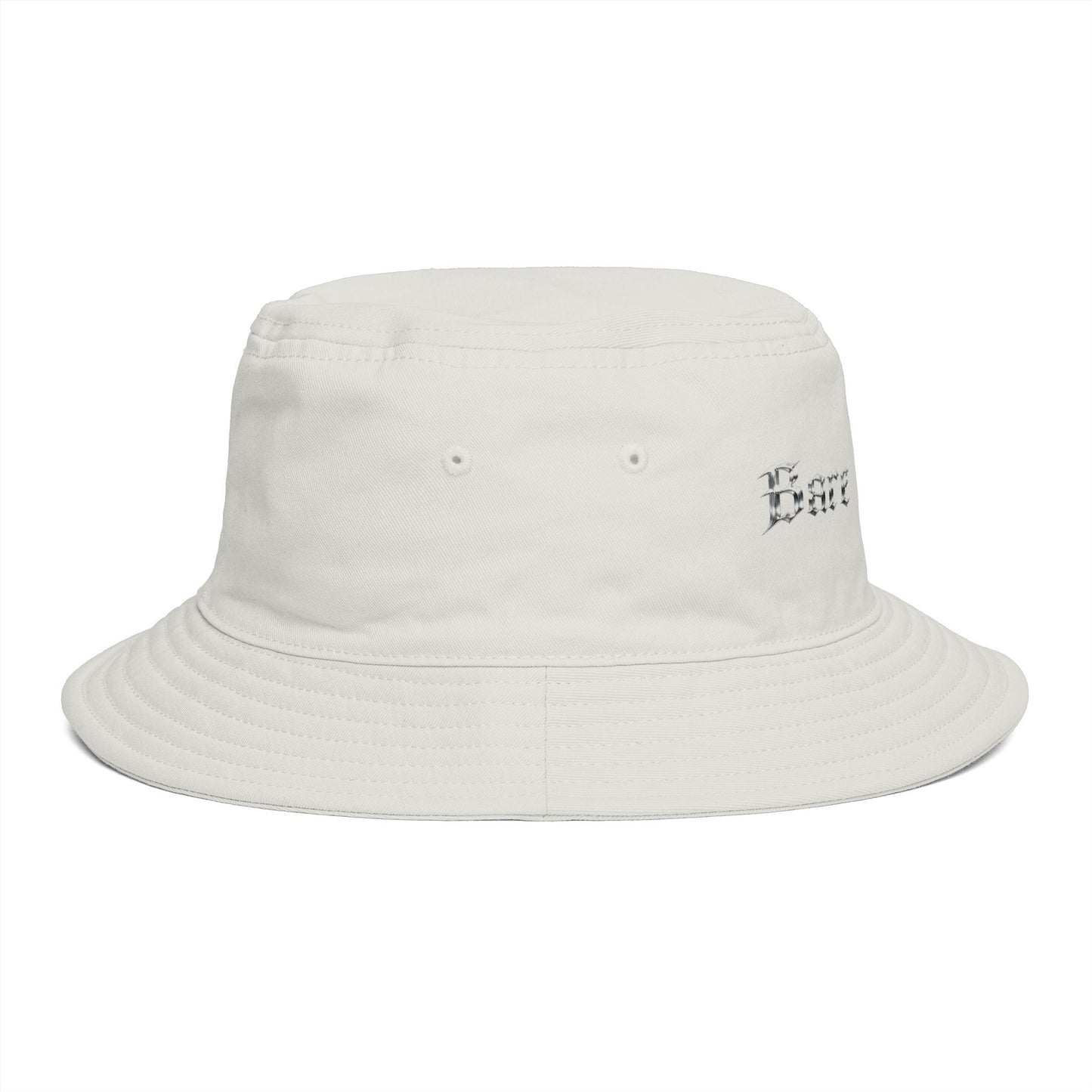 Bucket Hat — 'Bare Witness' Embroidered Brown Streetwear Bucket Hat