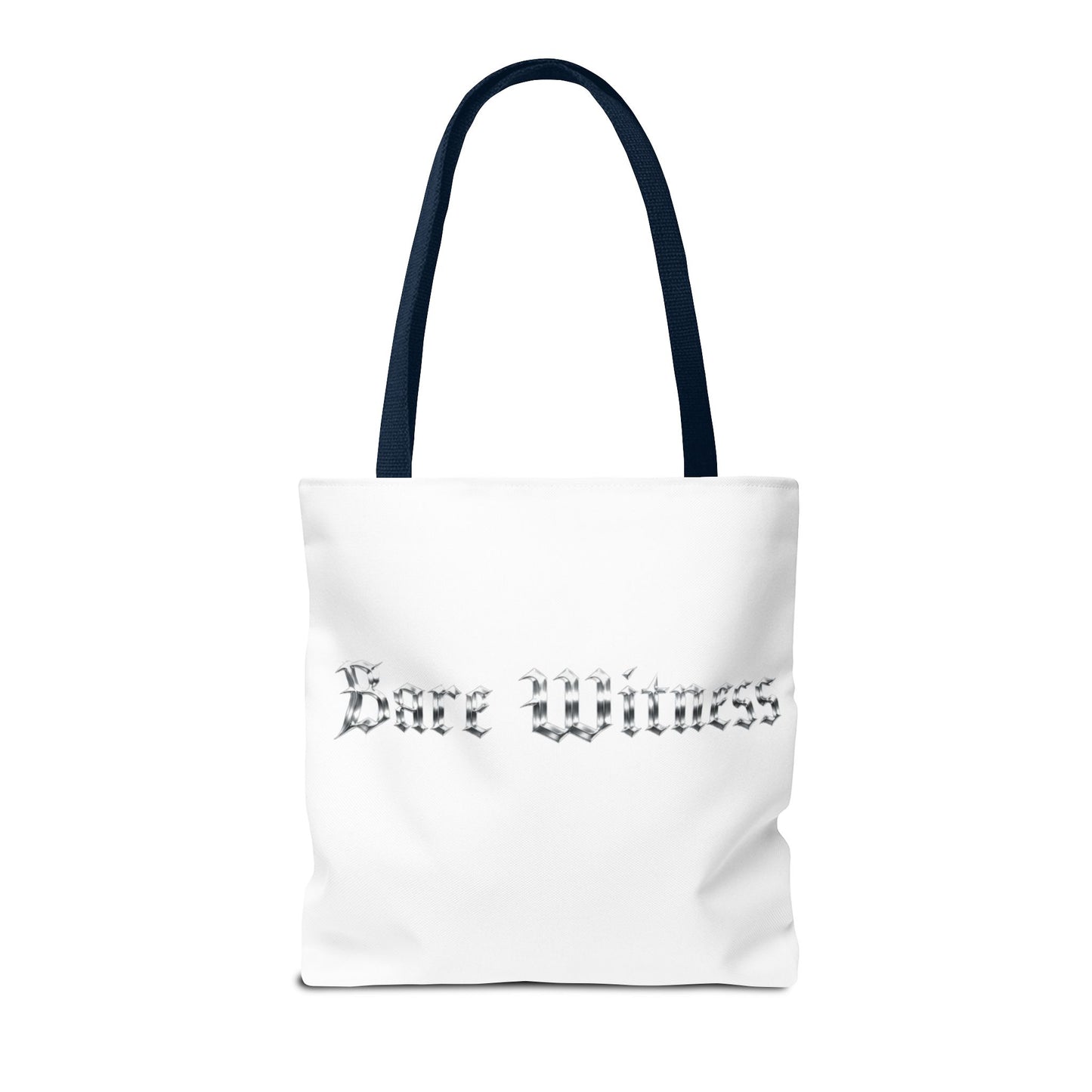 Tote Bag — 'Bare Witness' Gothic Script Everyday Tote