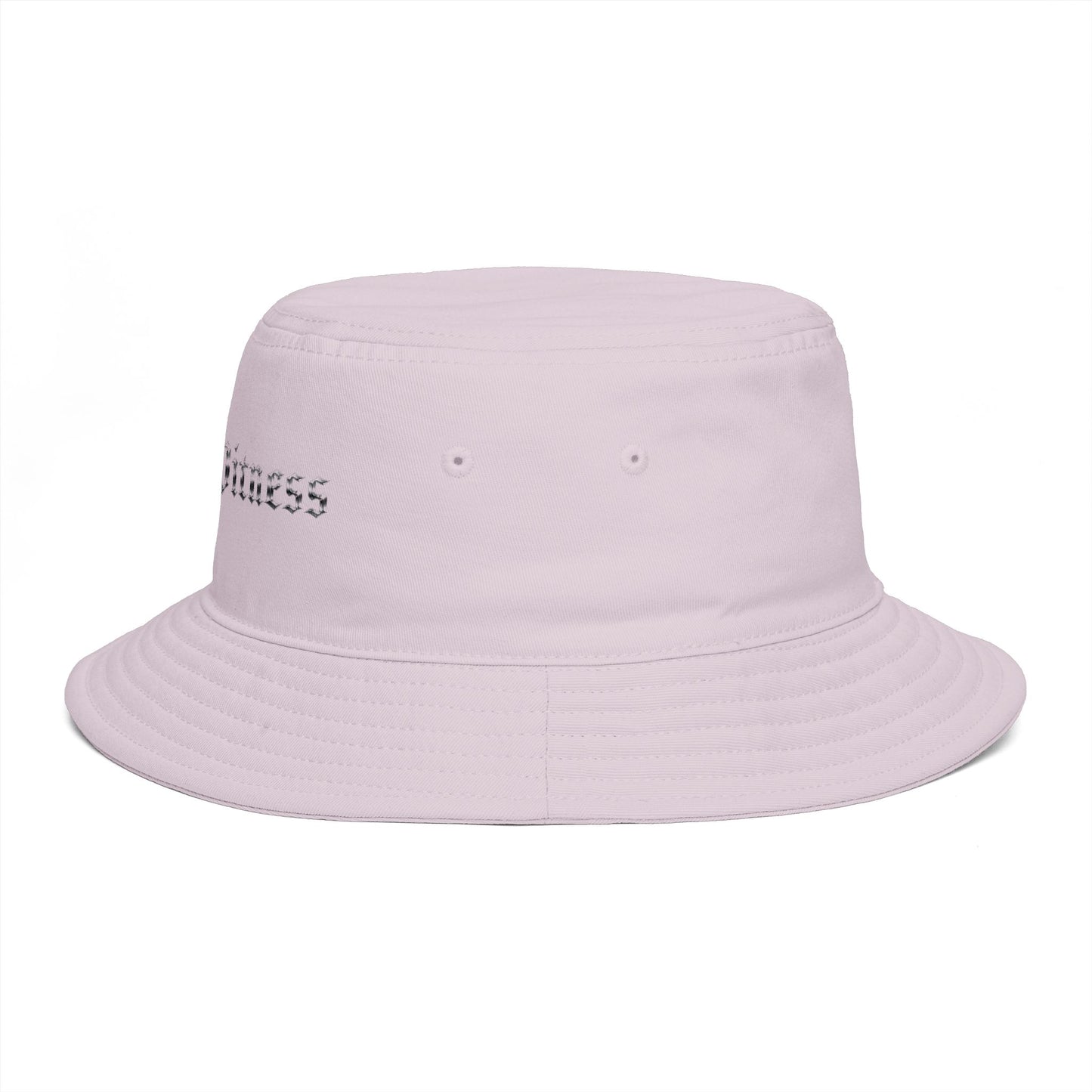 Bucket Hat — 'Bare Witness' Embroidered Brown Streetwear Bucket Hat