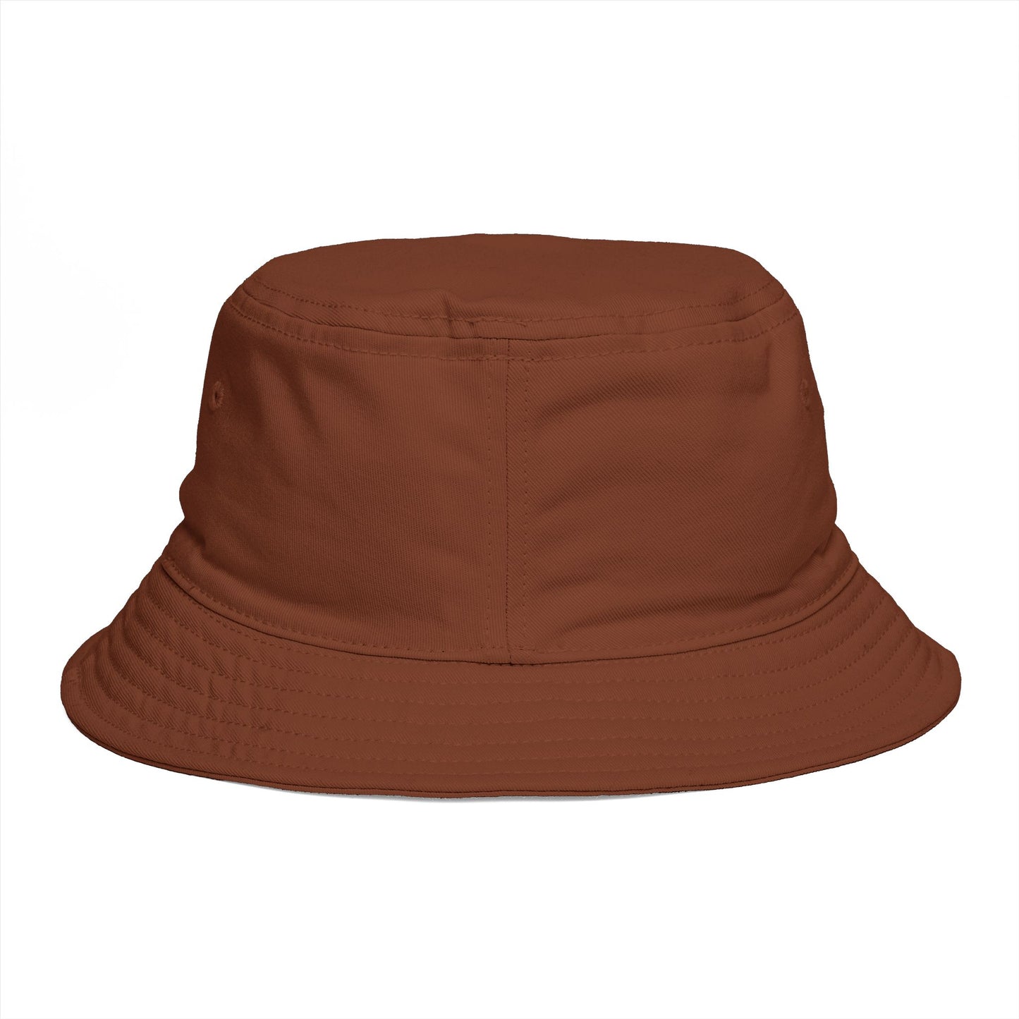 Bucket Hat — 'Bare Witness' Embroidered Brown Streetwear Bucket Hat