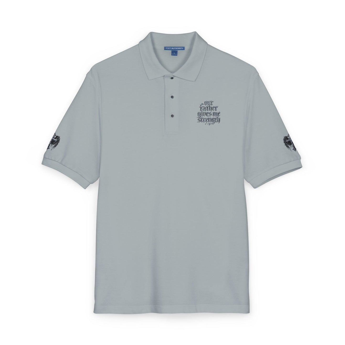 Embroidered  Crest Polo Shirt — Subtle Chest & Sleeve Logo