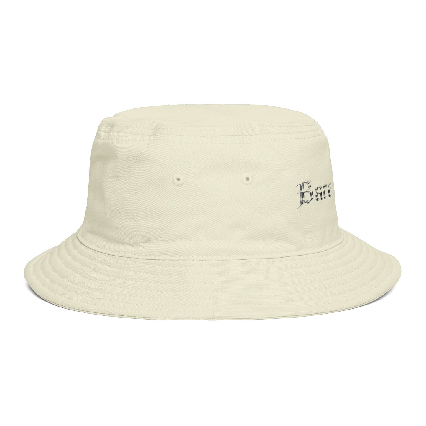 Bucket Hat — 'Bare Witness' Embroidered Brown Streetwear Bucket Hat